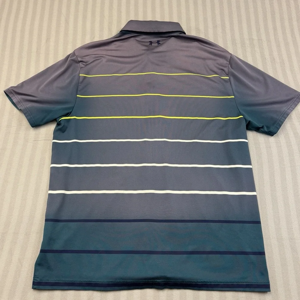 Under Armour‎ The Playoff Polo Shirt Mens XL Striped Golf Stretch